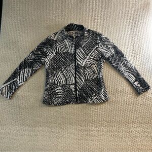 Erin London Black and White‎ Geometric Blazer